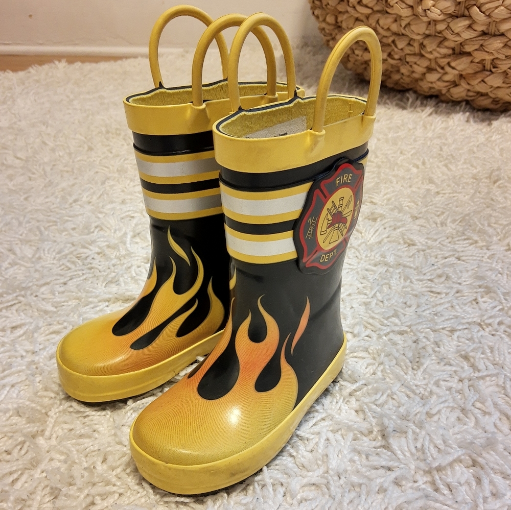 Target Toddler Fireman Flame Rain Boots